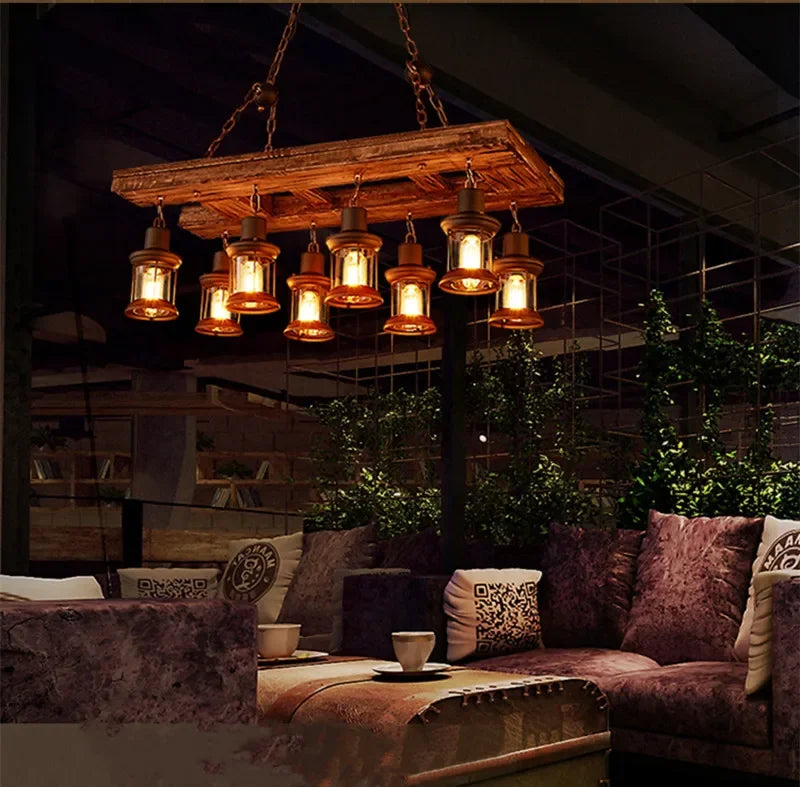 Mid-Century Modern Industrial Pendant Chandelier