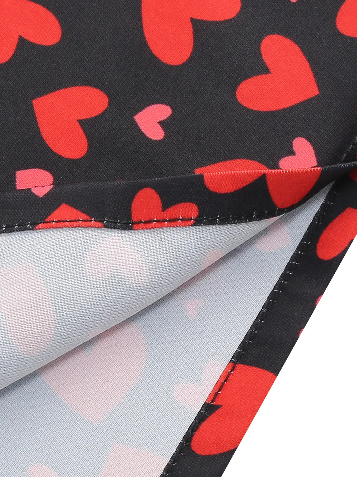 Heart Print Square Neck Fit & Flare Dress