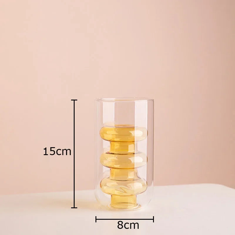 Art Deco Pastel Transparent Glass Vase