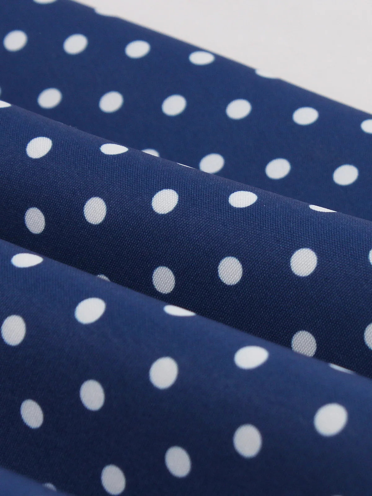 Lace Trim Polka Dot Tie-Waist Dress