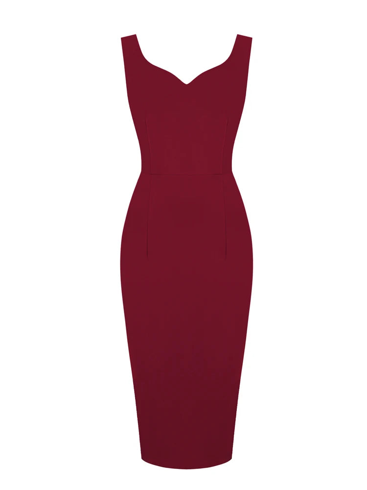 Sleeveless Sweetheart Neck Sheath Dress
