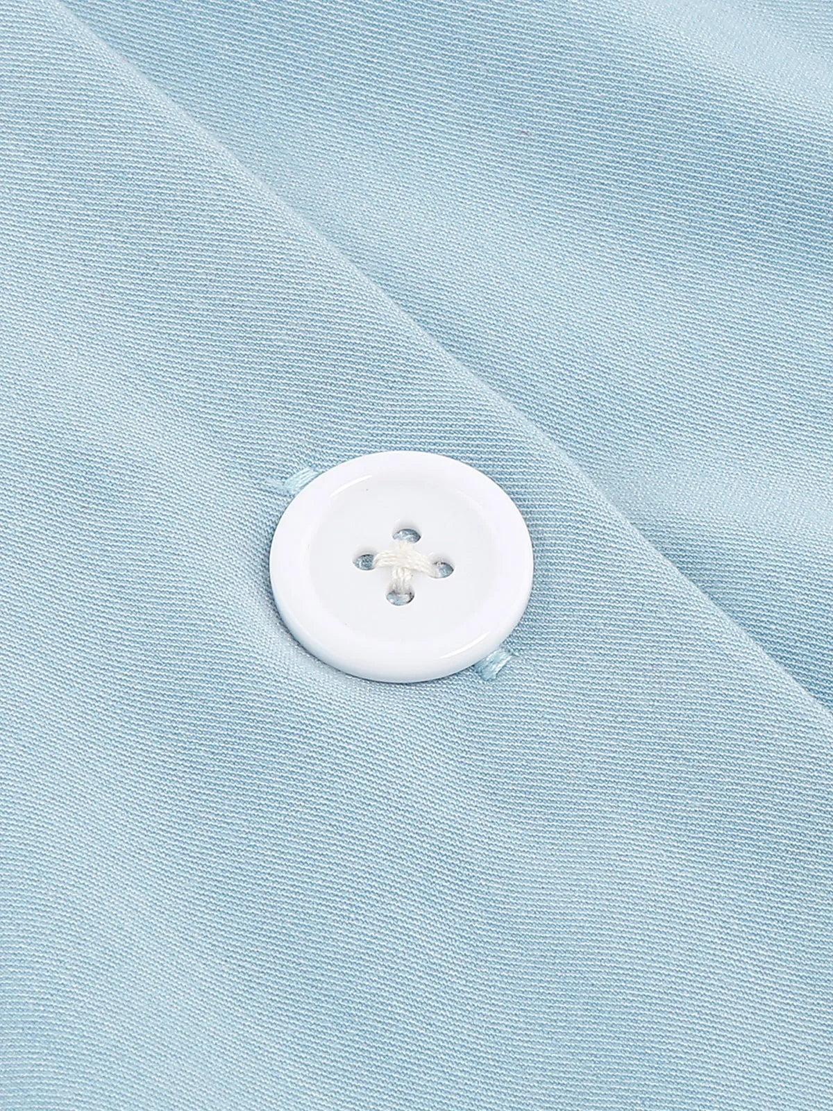 Contrast Collar Button Front Fit & Flare Dress