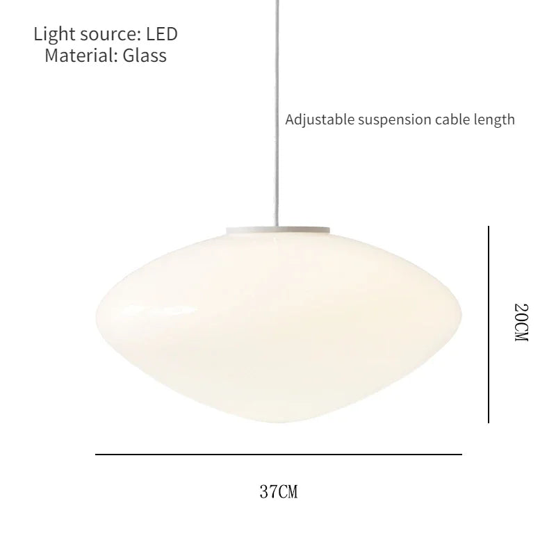 Classic Nordic Glass Suspension Kitchen Island Hanging Lamp