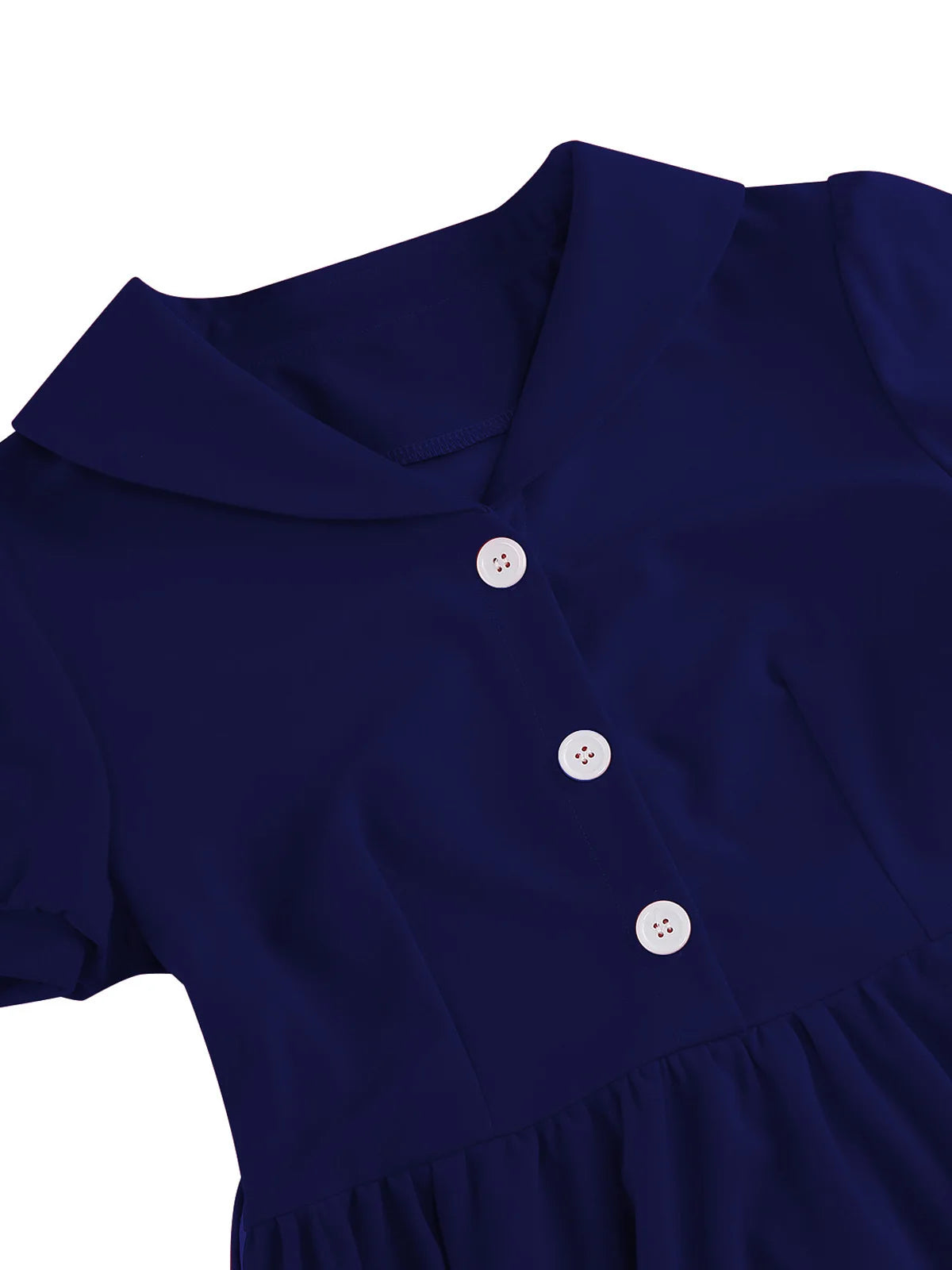 Button Front Collared Fit & Flare Dress