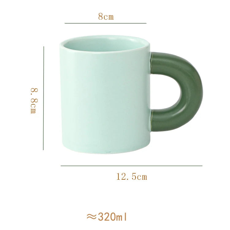 Springtime Daisy Hand-Painted Porcelain Mug