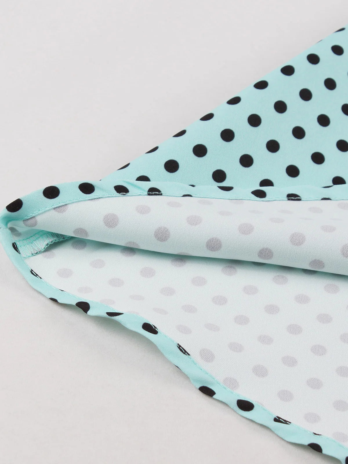 Polka Dot Contrast Panel Midi Dress with Belt