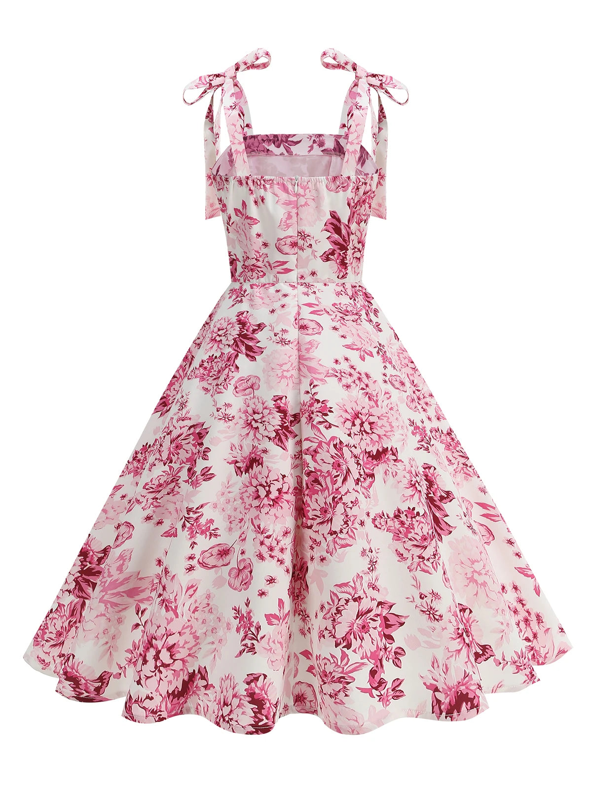 Tie Strap Floral Midi Dress