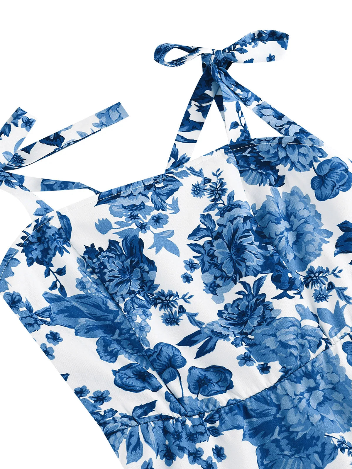 Tie Strap Floral Midi Dress