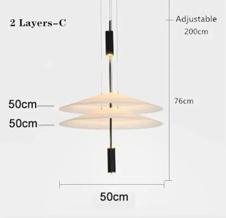 Italian Nordic Flamingo Flying Saucer Pendant Lamp