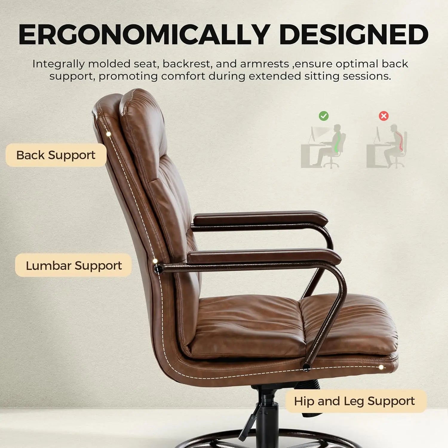 Mid-Century Style Office Chair