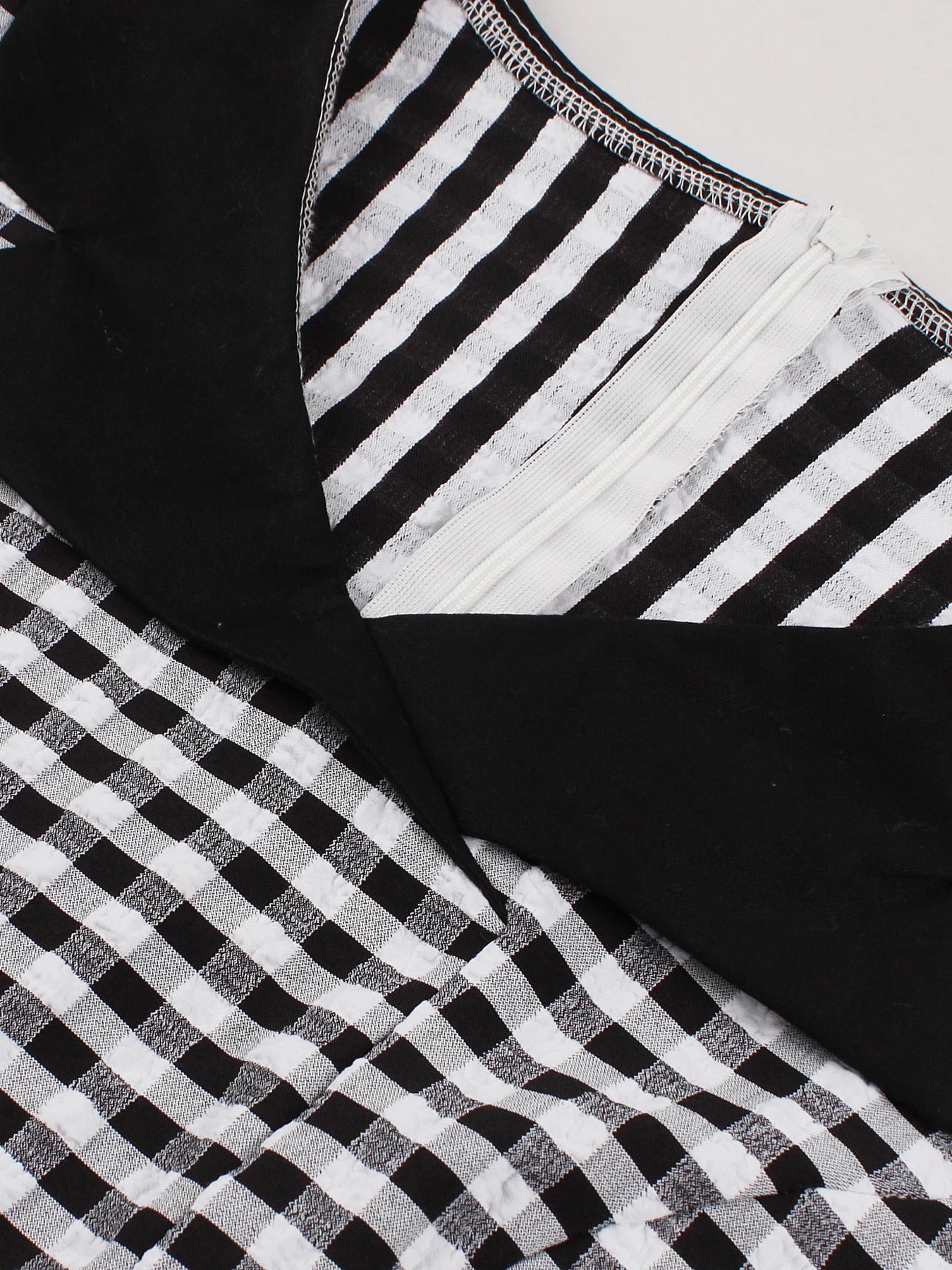 Gingham Collared Belted Midi Dress