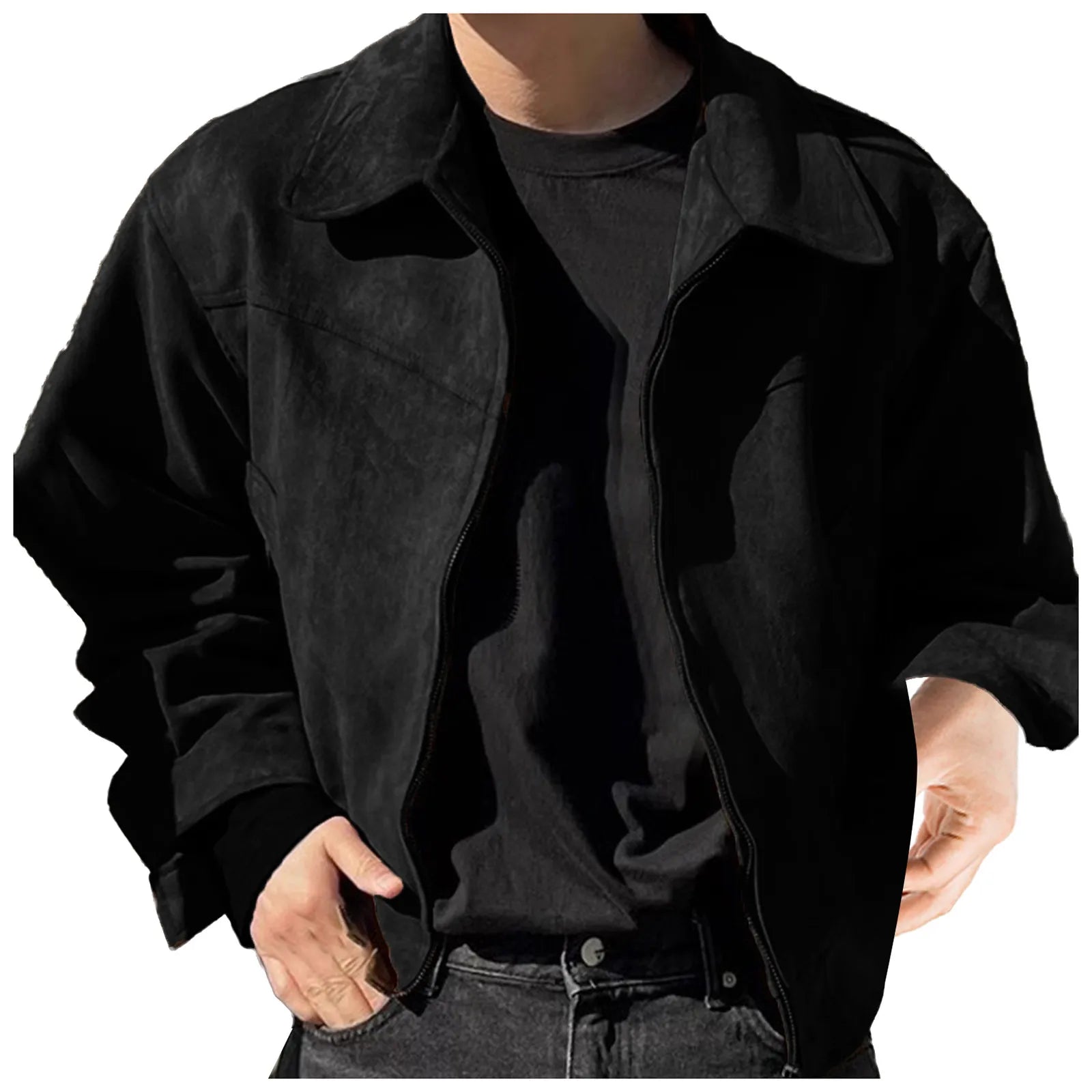 Men’s Zip Front Collared Jacket