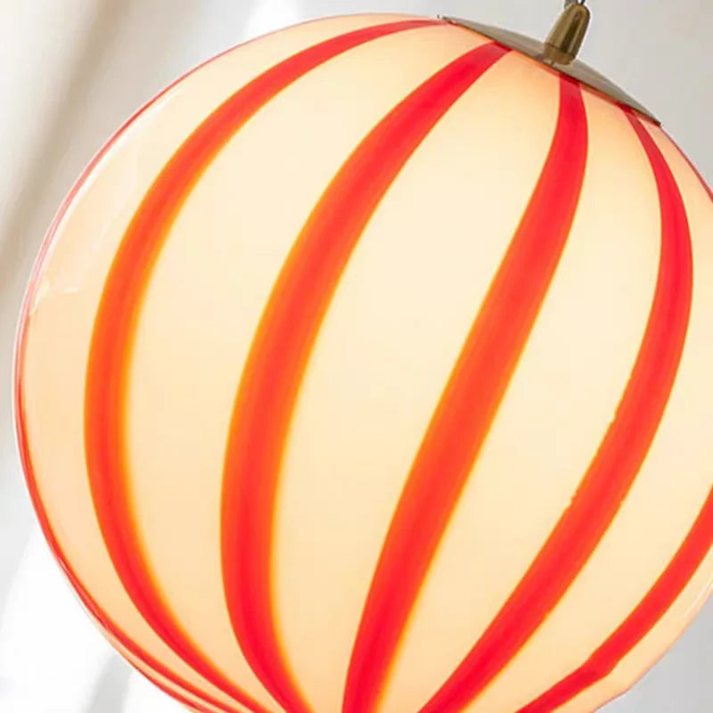 French Style Alpine Jade Glass Candy Balloon Chandelier