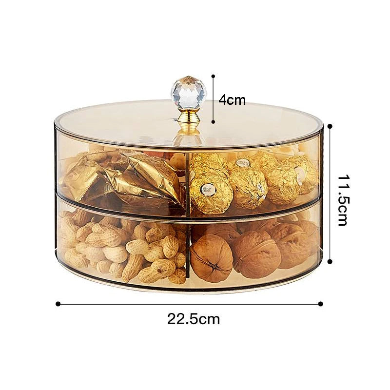 Retro Hollywood Multi-Grid Candy & Nut Dish with Lid