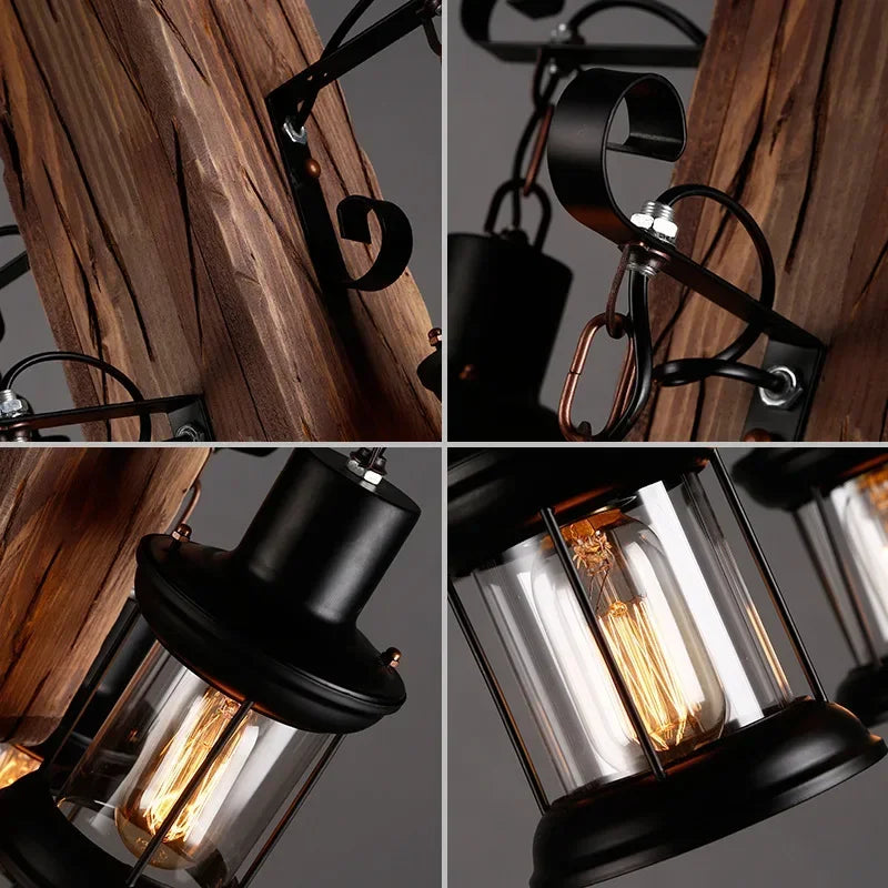 Mid-Century Modern Industrial Pendant Chandelier