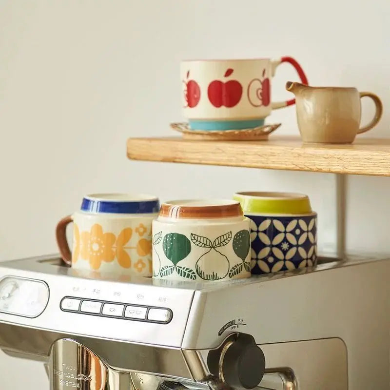 Retro Pastel Ceramic Coffee Mug (300ml)