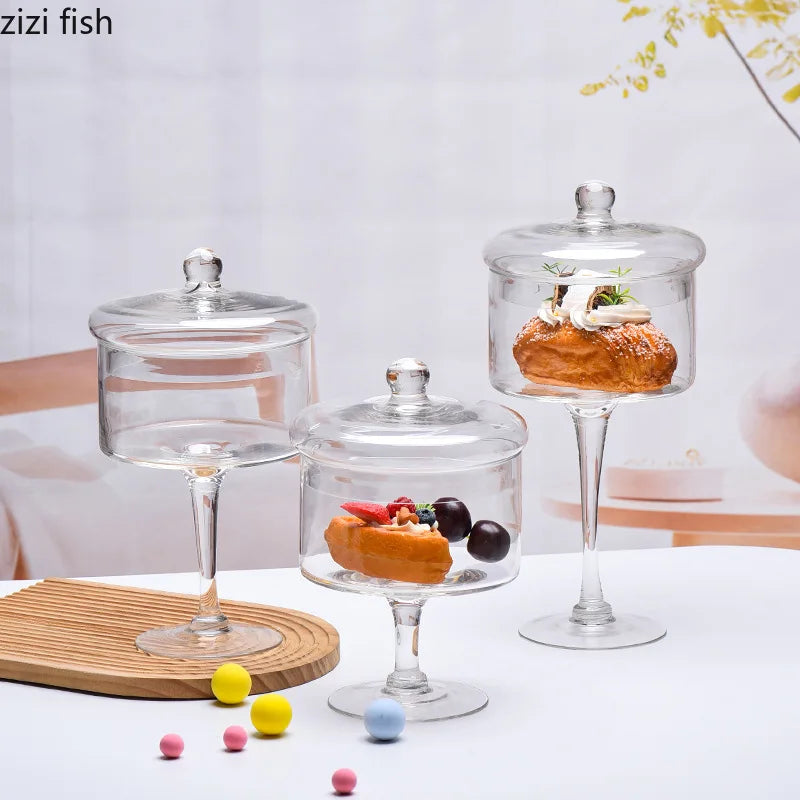 Glass High Foot Storage Jar