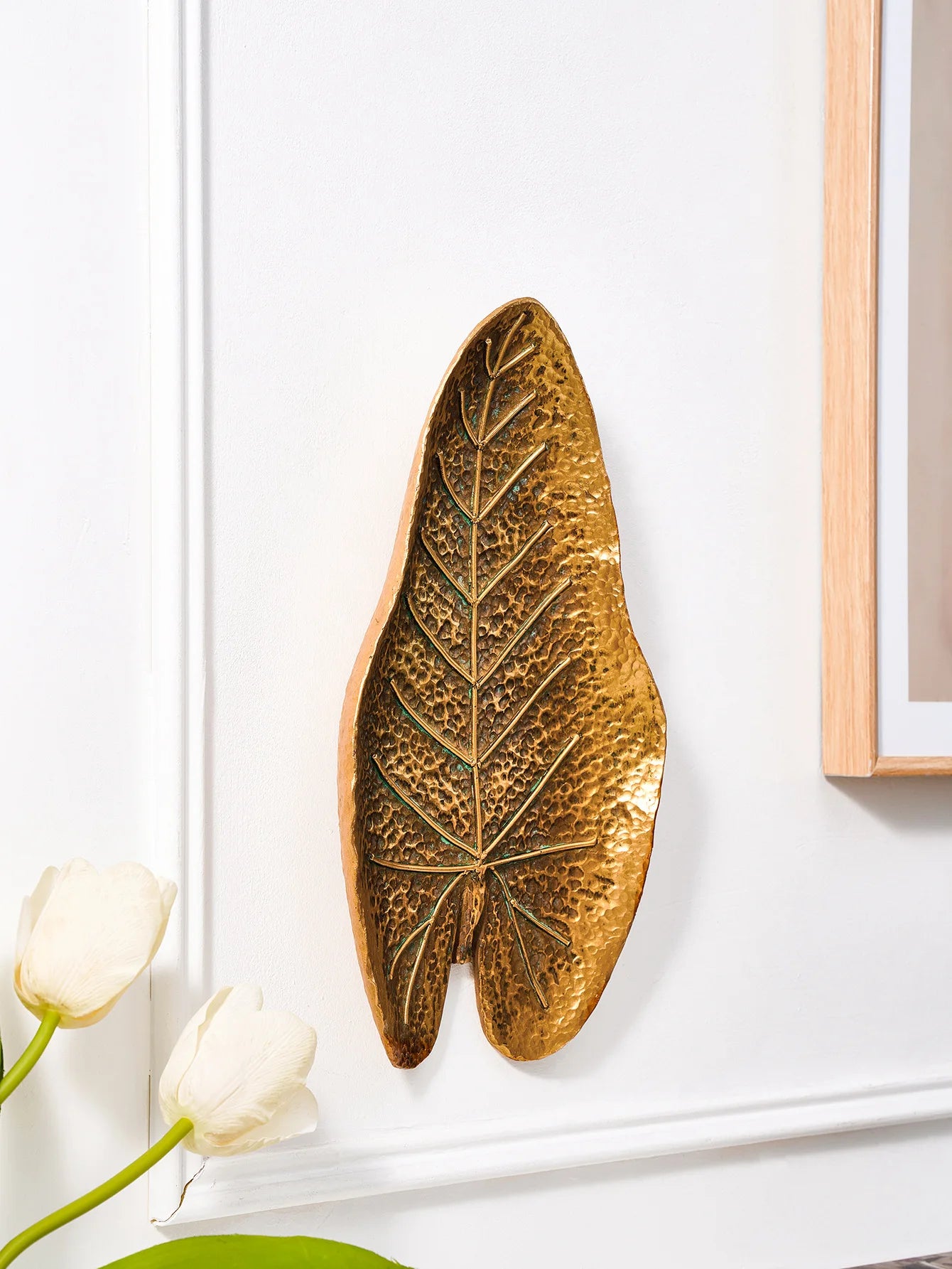 Hollywood Regency Golden Ginkgo Leaf Wall Art