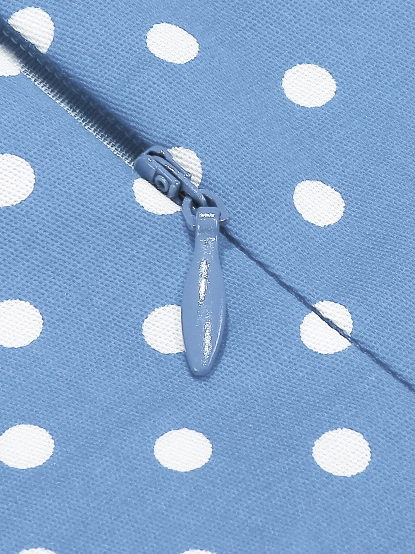 Polka Dot Collar Fit & Flare Dress with Headband
