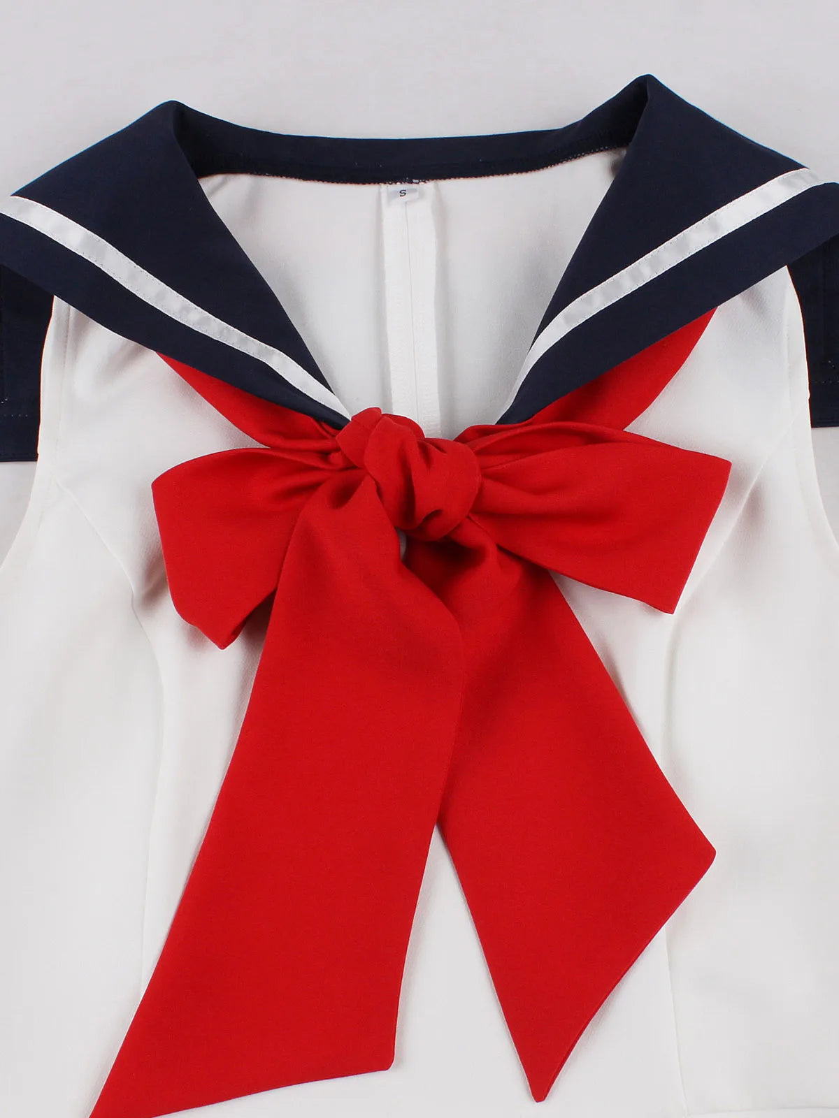 Sailor Collar Bow Fit & Flare Dress