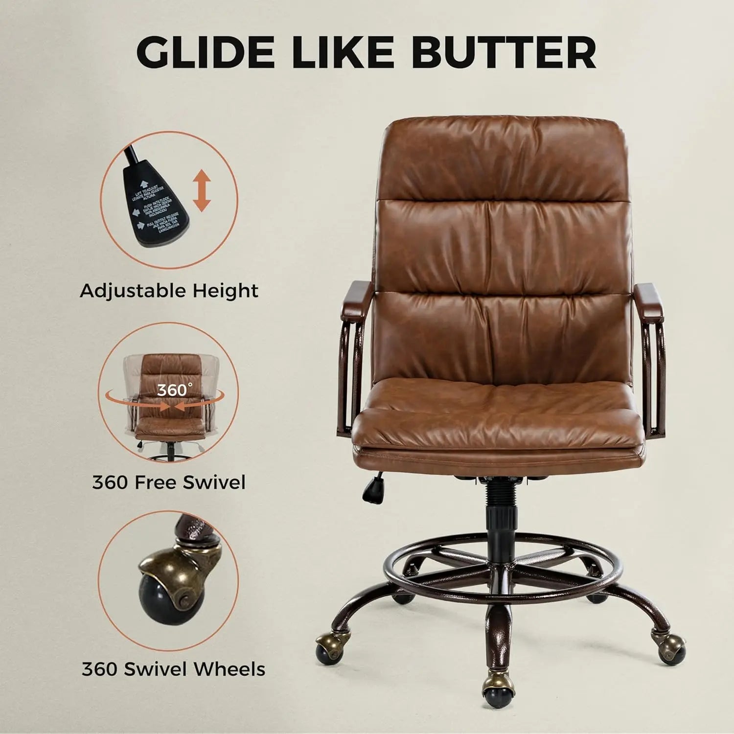 Mid-Century Style Office Chair