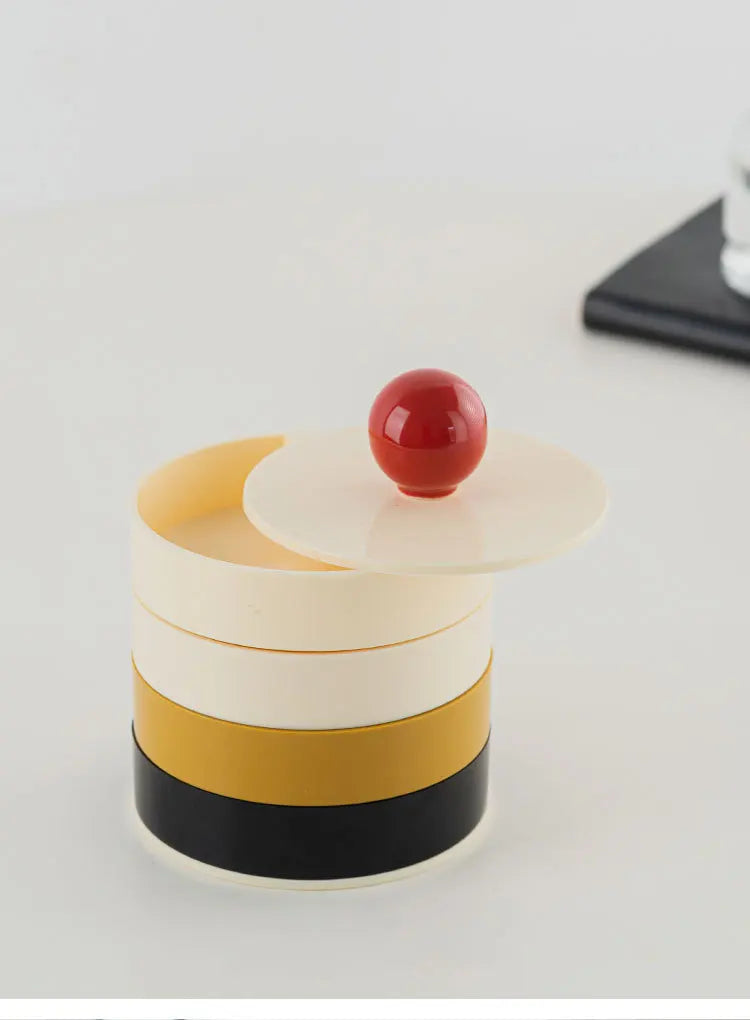 1950s Vanity Style Rotatable Plaid Jewelry Box