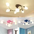 Retro Pop Cartoon Iron Airplane Chandelier
