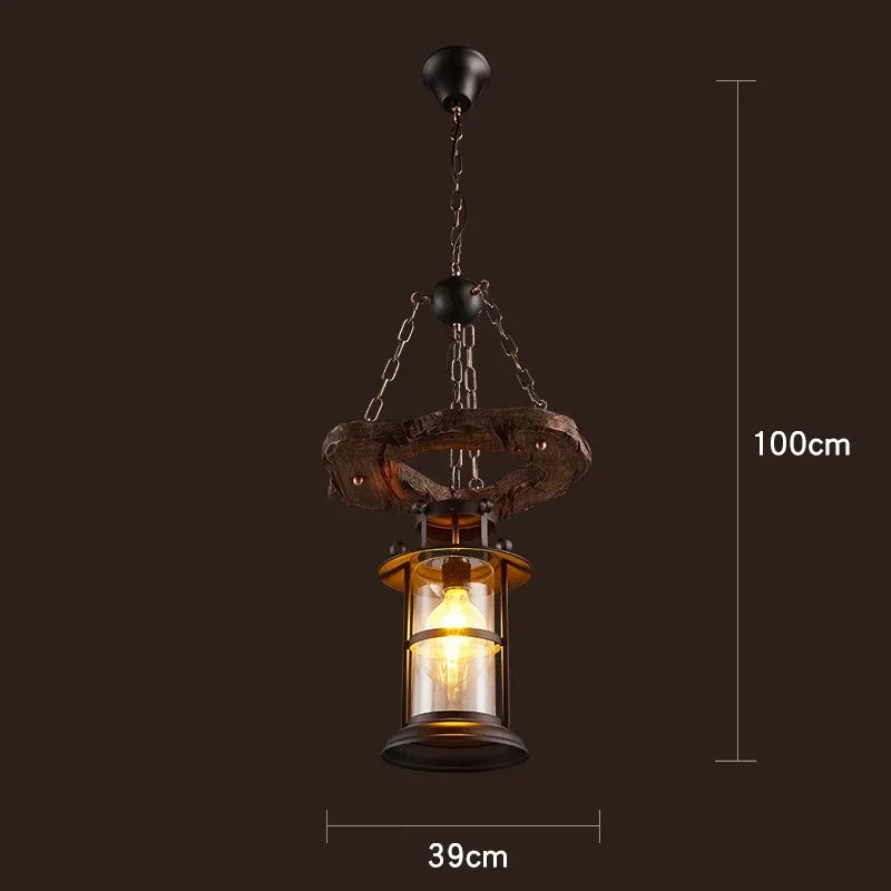 Mid-Century Modern Industrial Pendant Chandelier