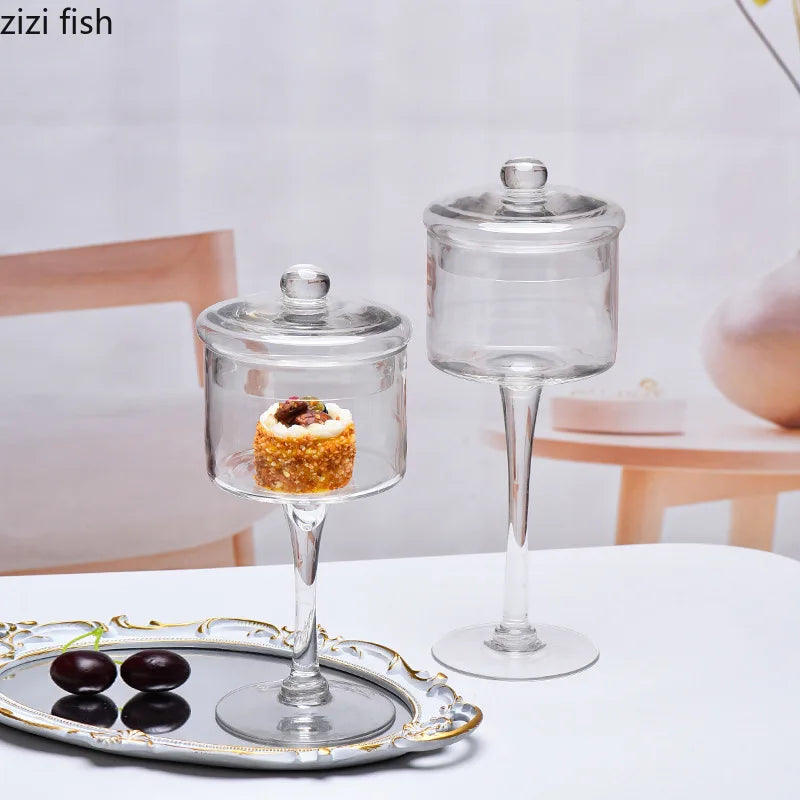 Glass High Foot Storage Jar