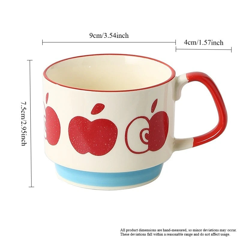Retro Pastel Ceramic Coffee Mug (300ml)