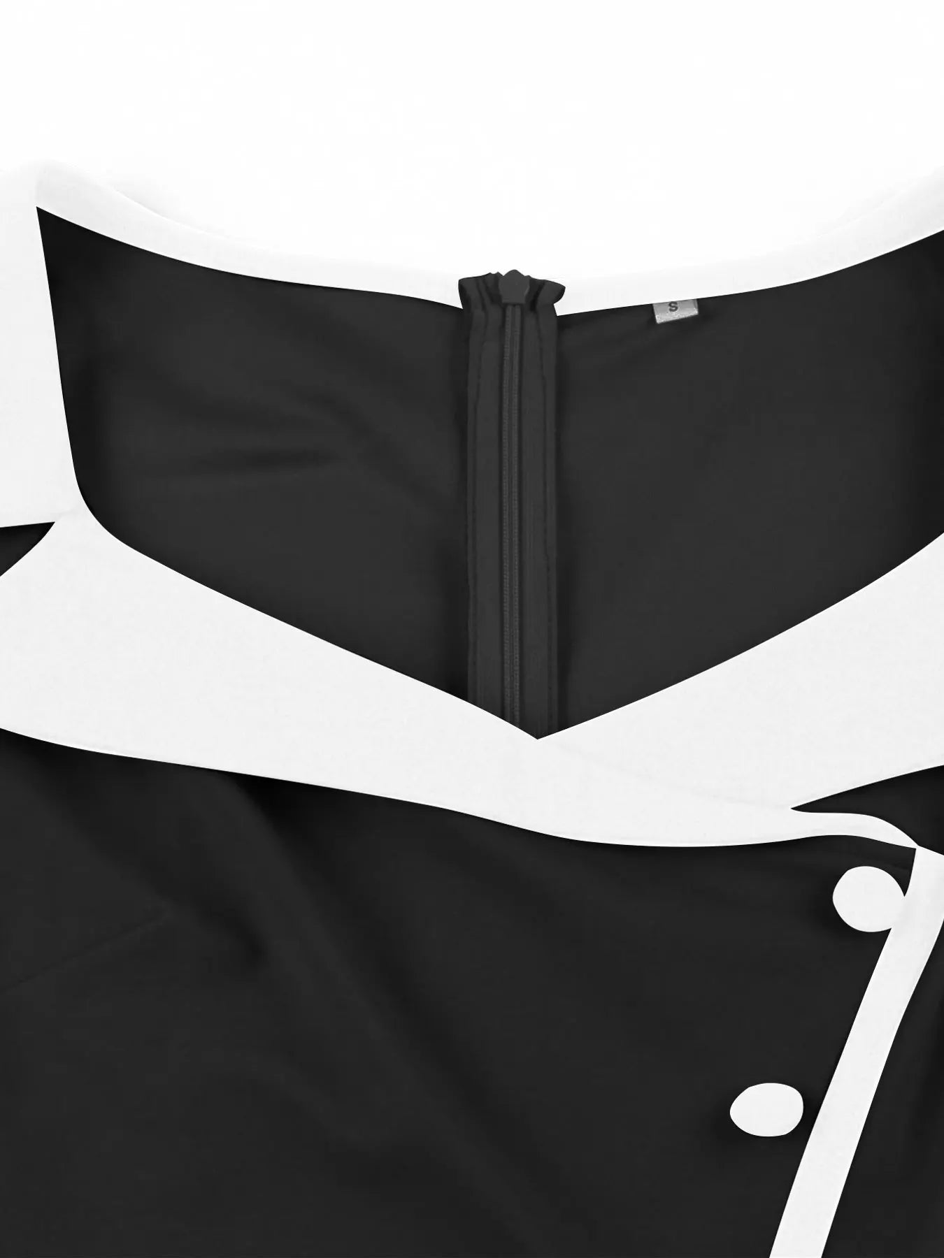 Contrast Collar Fit & Flare Dress