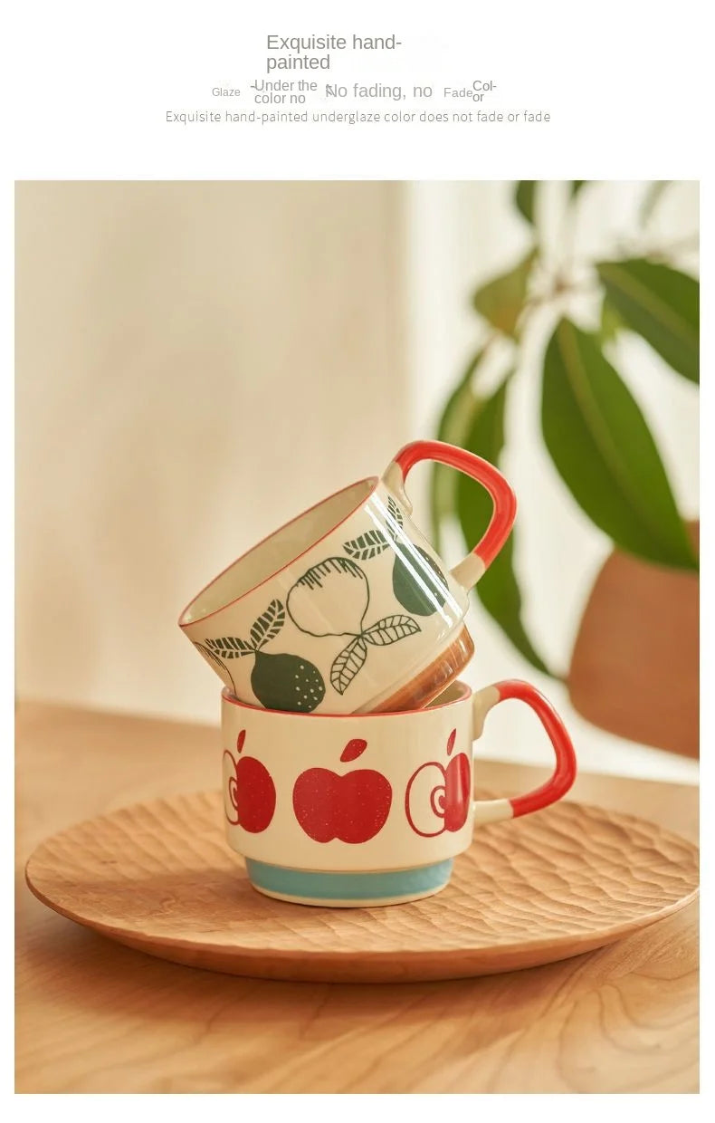 Vintage Meadow Handgrip Mug & Saucer Set (300ml)