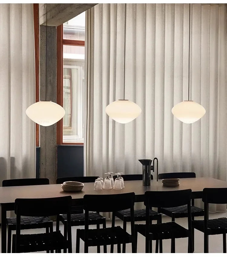 Classic Nordic Glass Suspension Kitchen Island Hanging Lamp