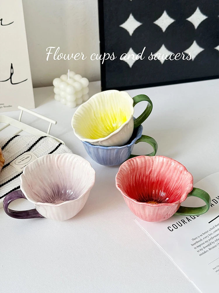 Parisian Cafe Gold-Rimmed Strawberry Porcelain Mug