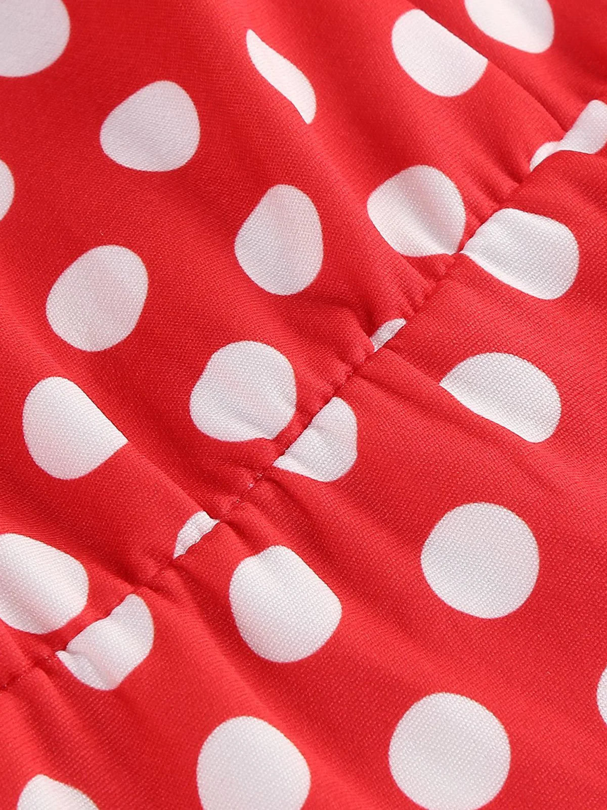 Tie Strap Polka Dot Belted Fit & Flare Dress