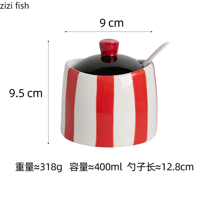 Retro Diner Ceramic Spice & Seasoning Container