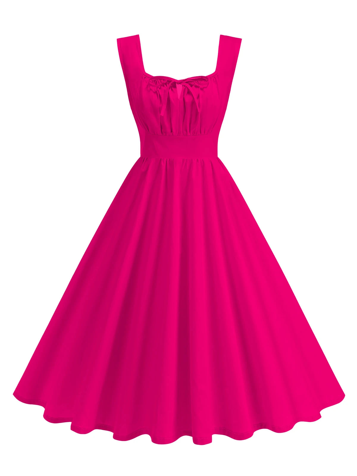 Sleeveless Bow Detail Fit & Flare Dress