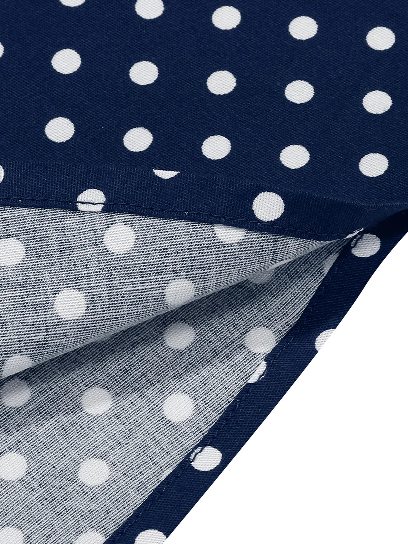 Polka Dot Collar Fit & Flare Dress with Headband