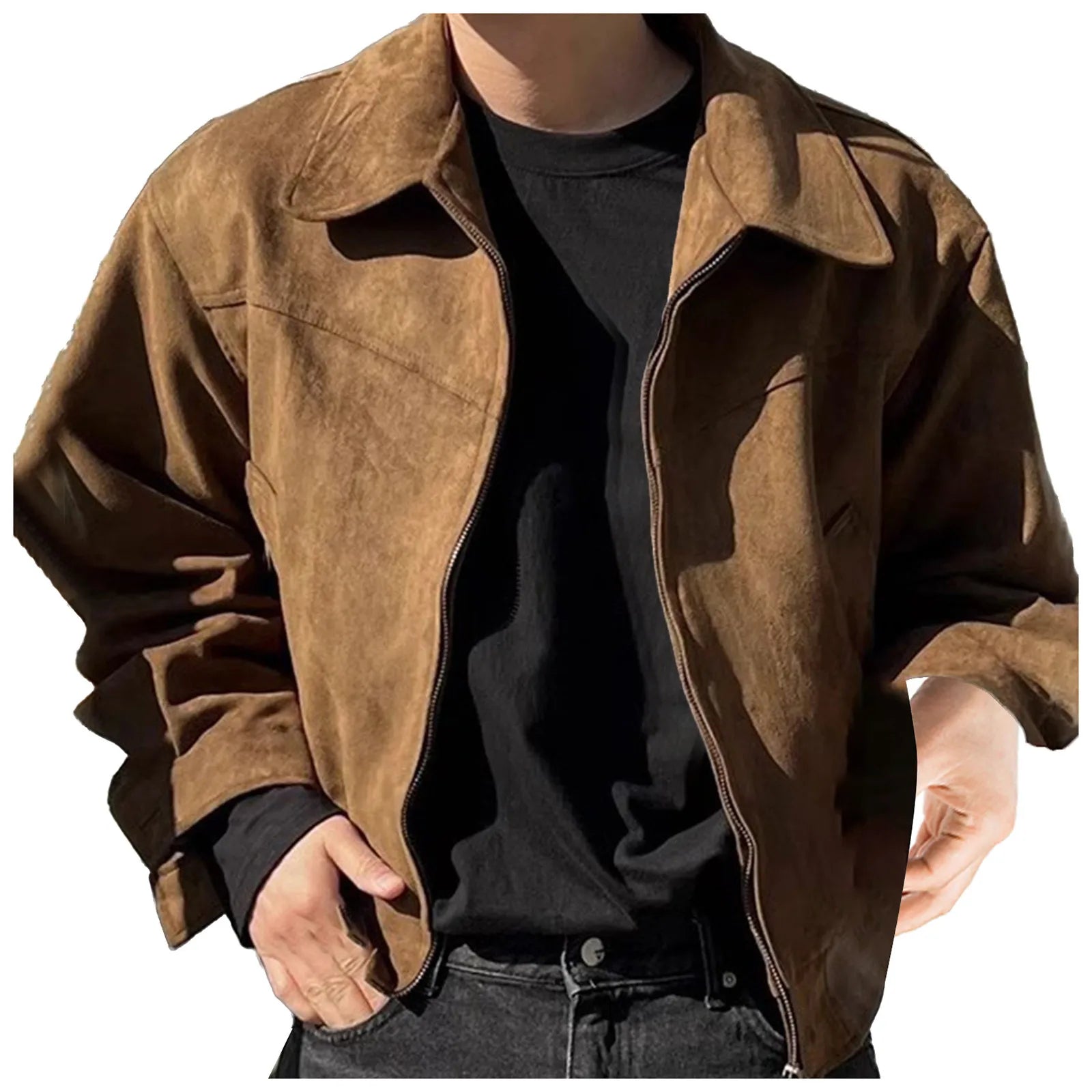 Men’s Zip Front Collared Jacket