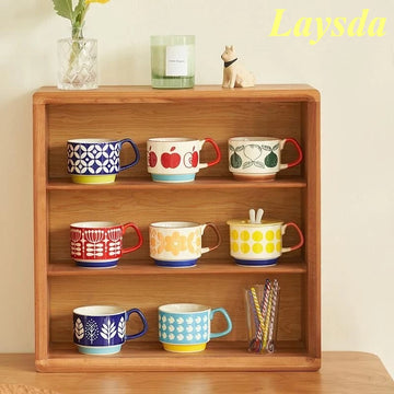 Retro Pastel Ceramic Coffee Mug (300ml)