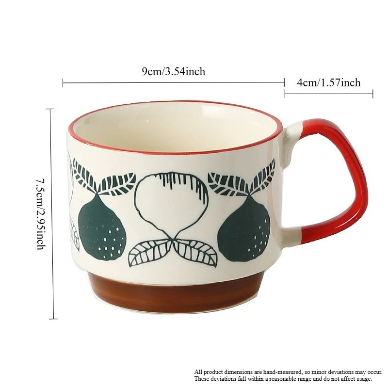 Retro Pastel Ceramic Coffee Mug (300ml)