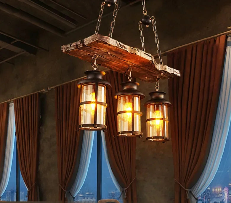 Mid-Century Modern Industrial Pendant Chandelier