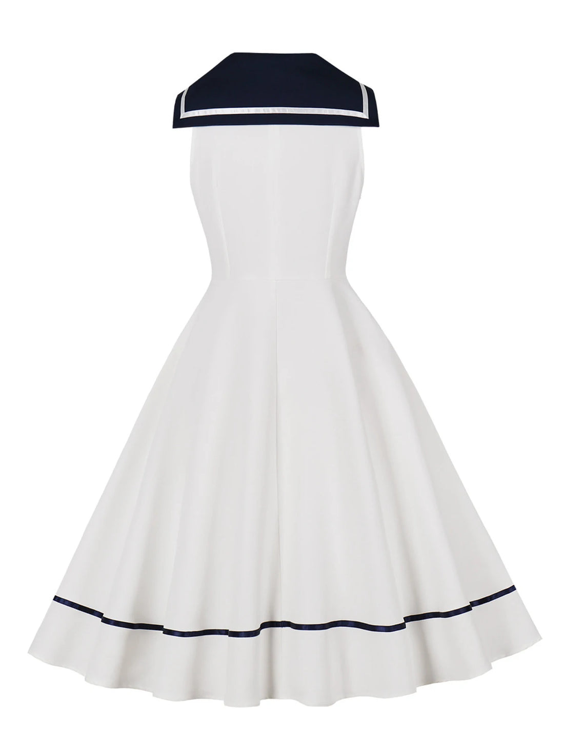 Sailor Collar Bow Fit & Flare Dress