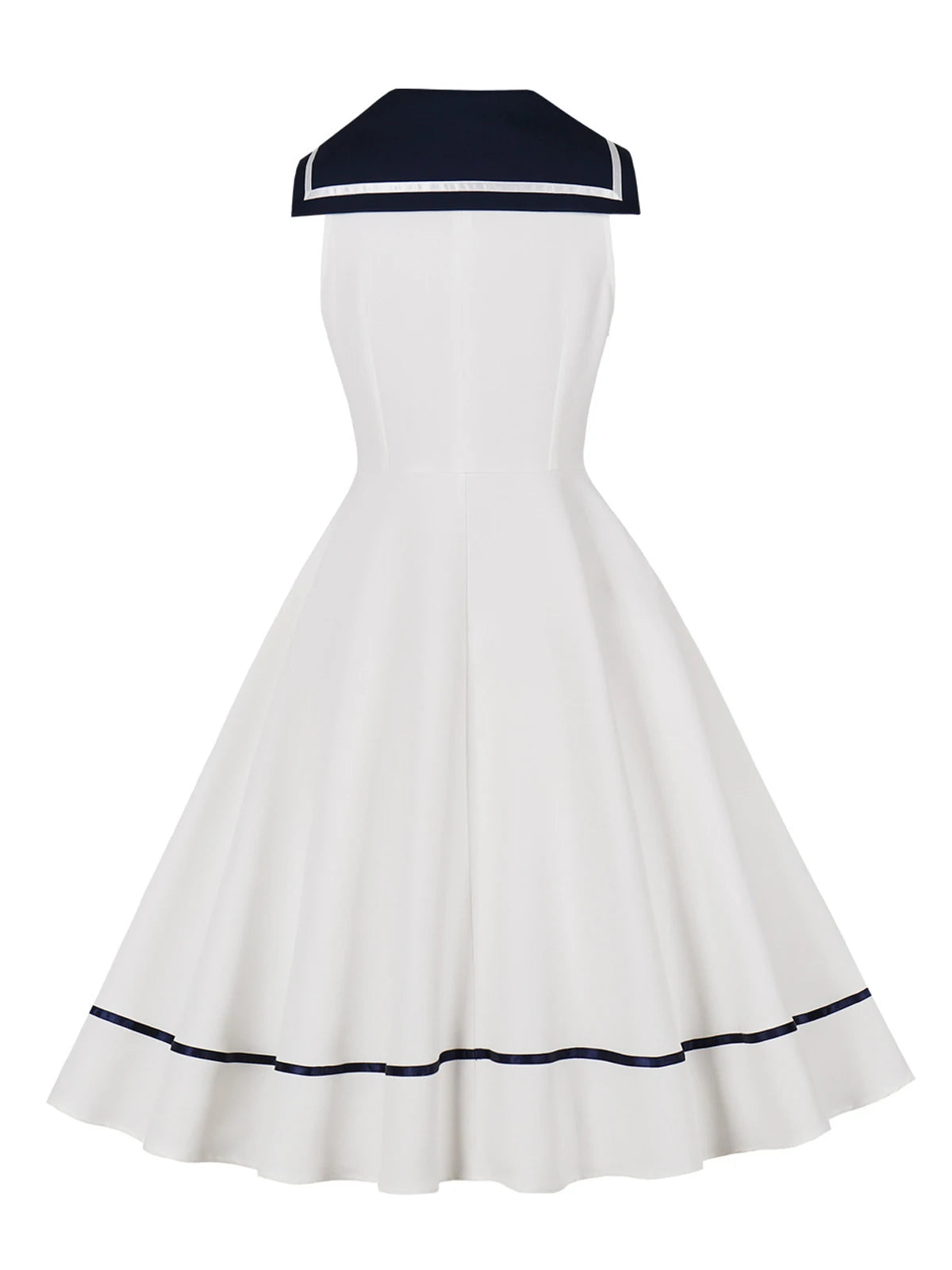Sailor Collar Bow Fit & Flare Dress