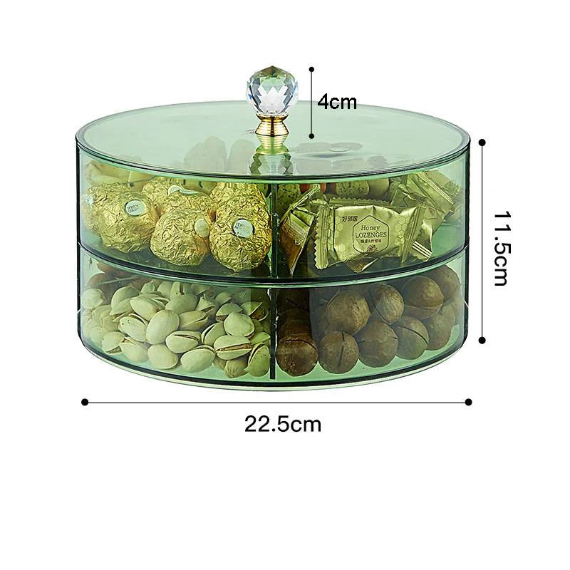 Retro Hollywood Multi-Grid Candy & Nut Dish with Lid