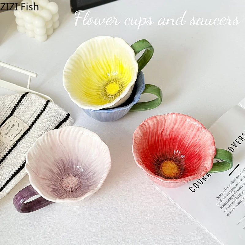 Parisian Cafe Gold-Rimmed Strawberry Porcelain Mug