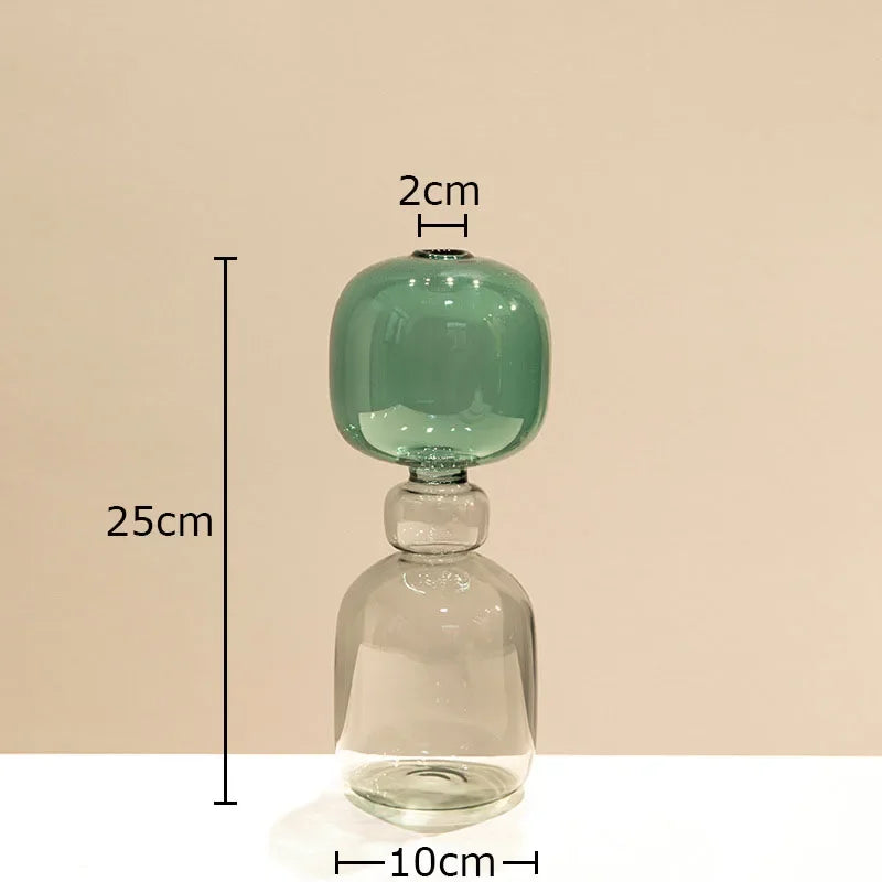 Art Deco Pastel Transparent Glass Vase
