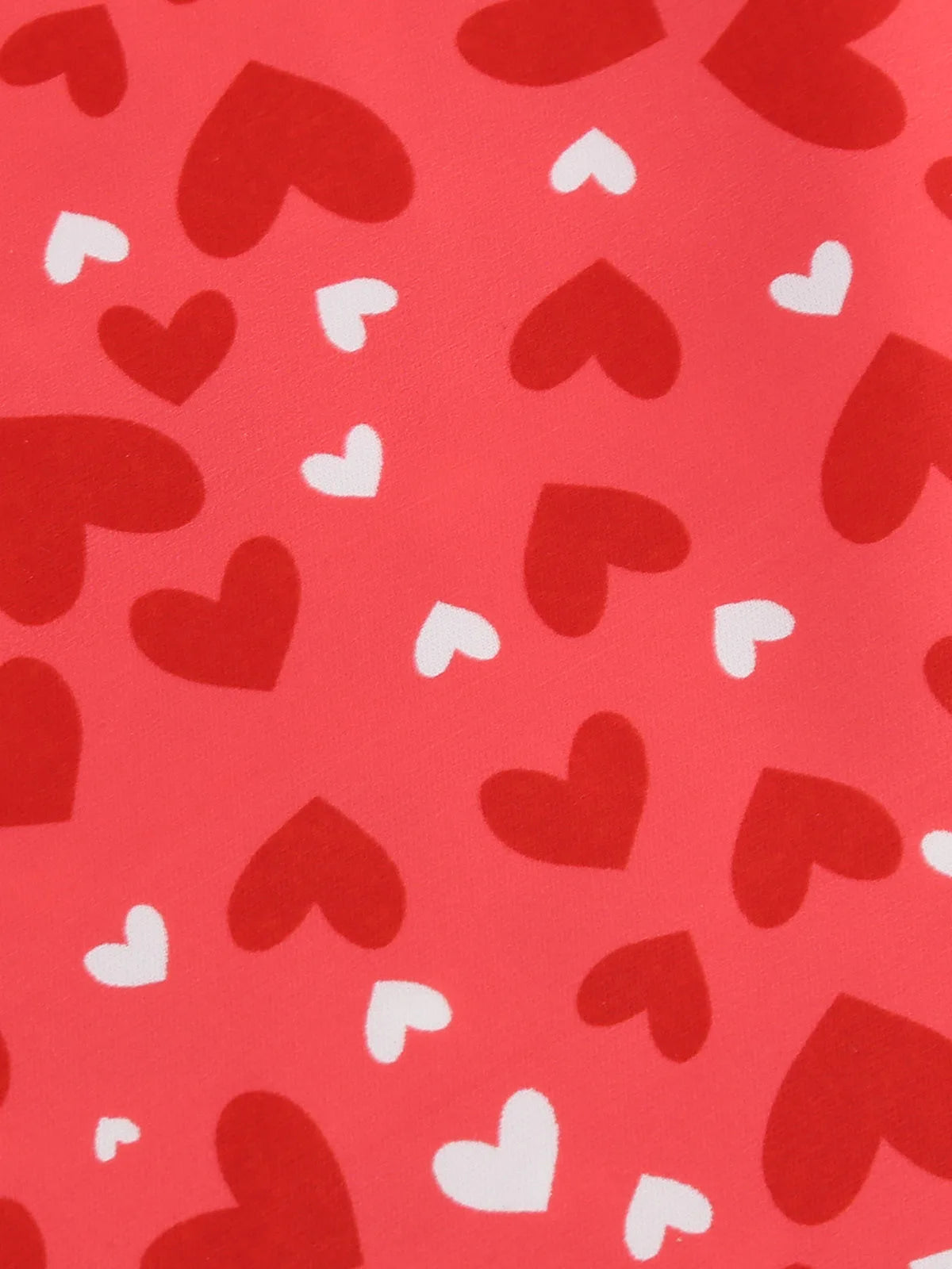 Heart Print Square Neck Fit & Flare Dress
