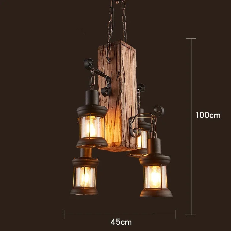 Mid-Century Modern Industrial Pendant Chandelier