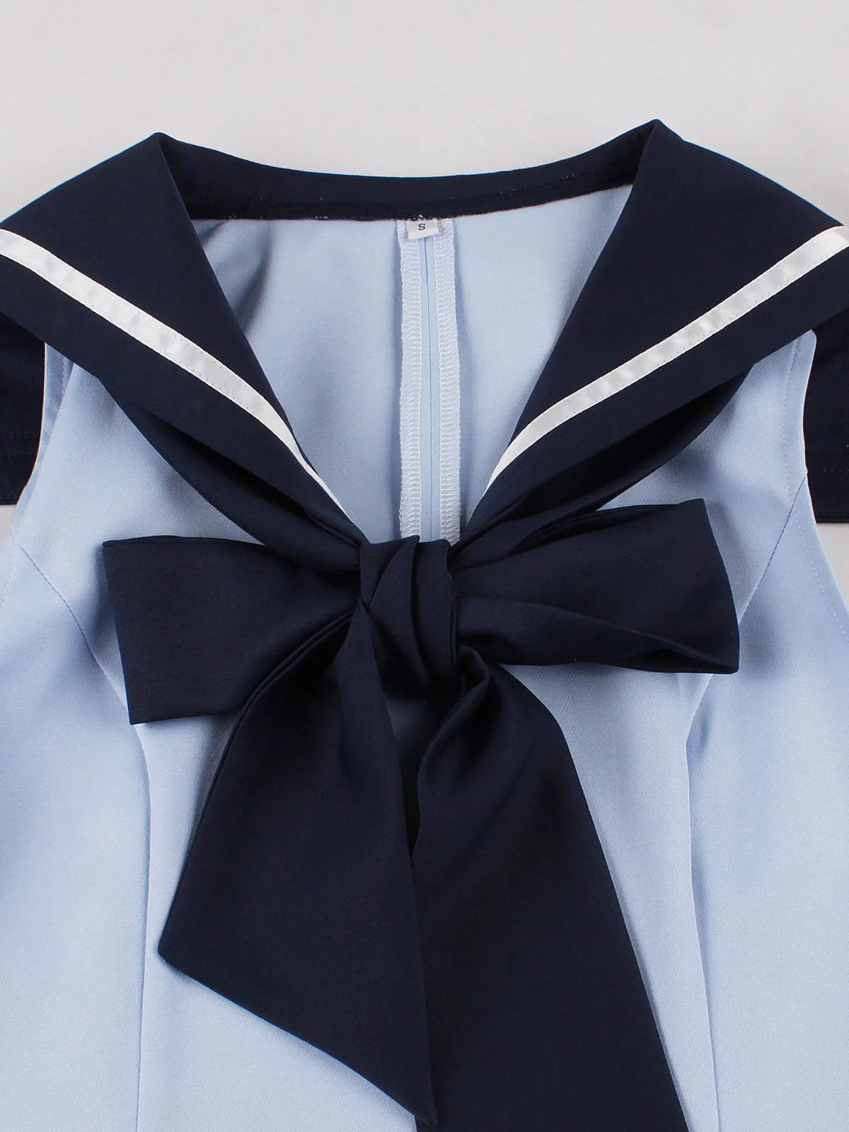 Sailor Collar Bow Fit & Flare Dress